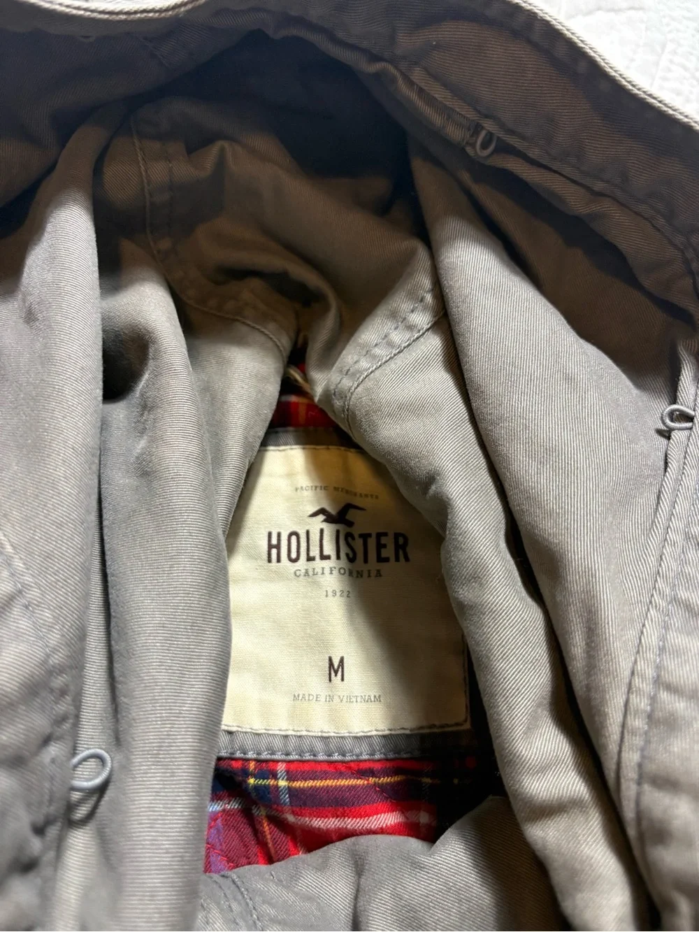 Women’s VTG Y2K Hollister Utility Bomber Plaid Lined Hooded Jacket Bella Swan